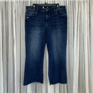 Kut from the Kloth Dark Indigo Kelsey High Rise Ankle Flare Jeans